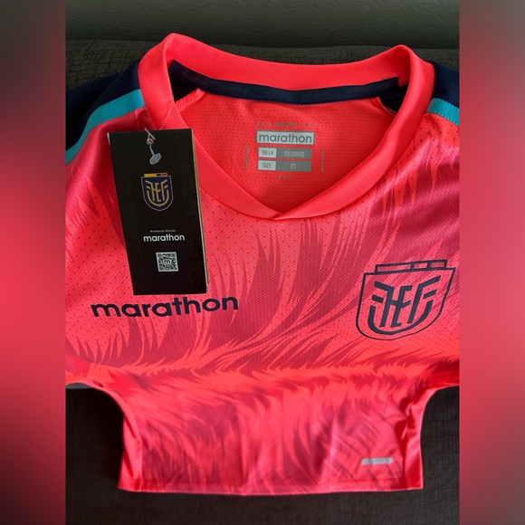 Marathon Authentic Ecuador Team Training Hidrotec Orange Jersey Men’s Sz: M - Picture 2 of 4